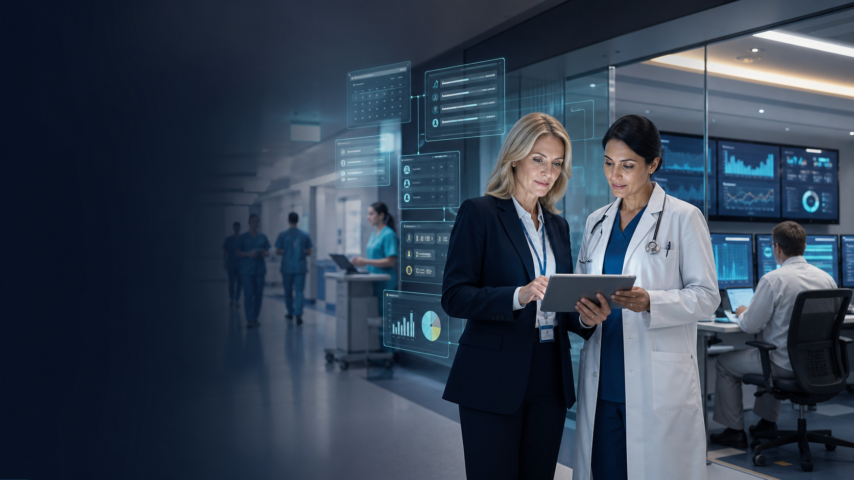 Healthcare connected business system visual